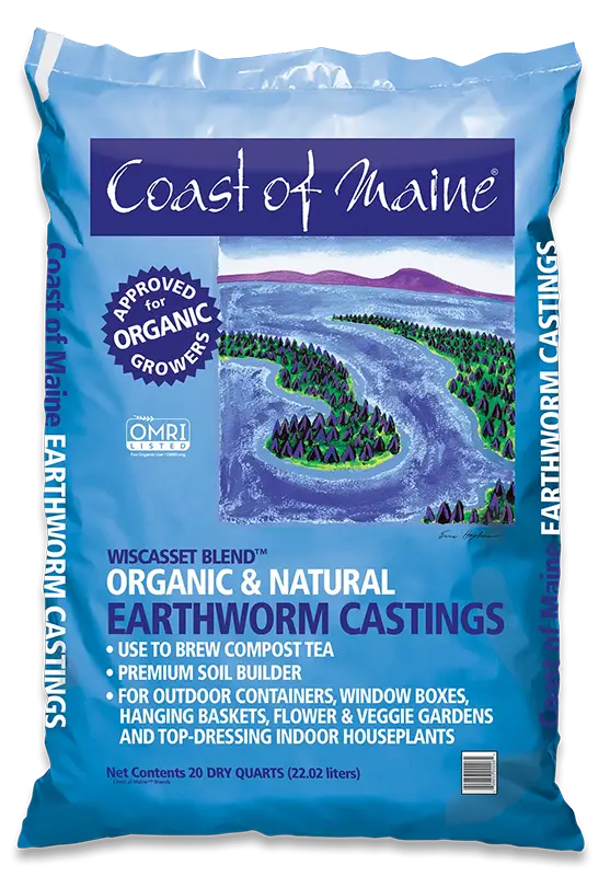 Coast of Maine's Organic & Natural Earthworm Castings